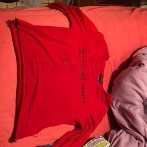 “Nothing but trouble” forever 21  croptop